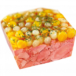 Kalkoenaspic Zilveruitjes